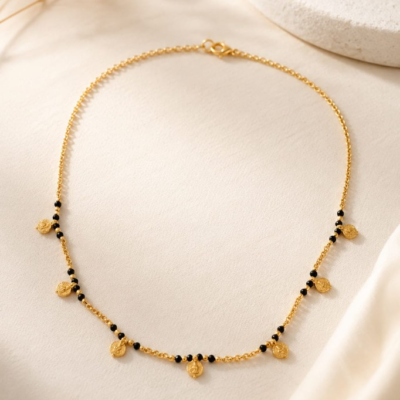 Short black beads