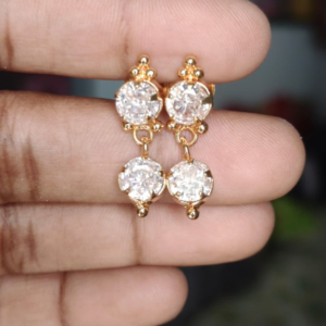 Two-stone drop earrings